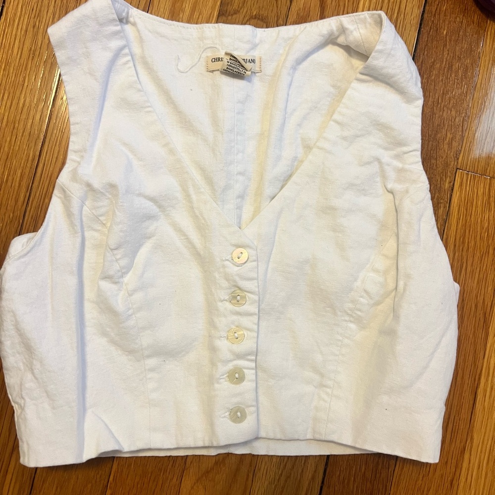 White Sleeveless Top